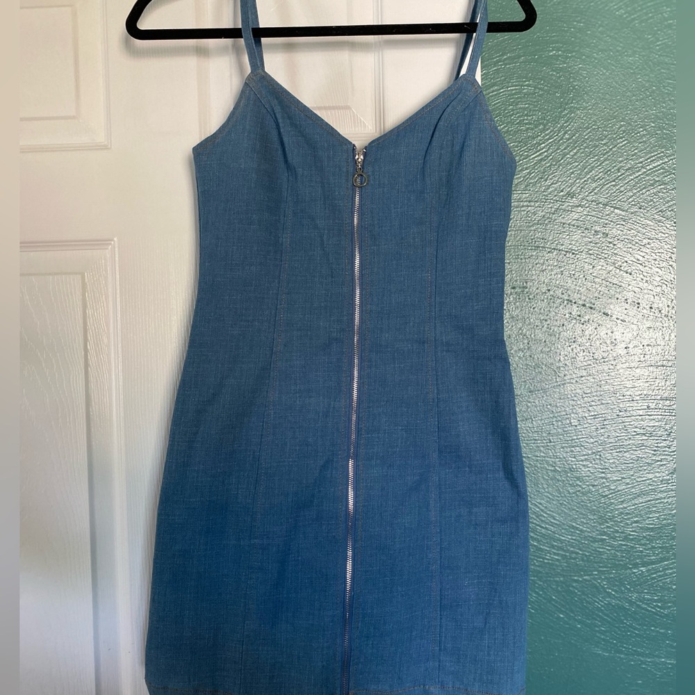 NWOT Denim Zip Up Dress